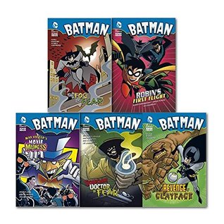 Read Online Super Heroes Batman Children Collection 5 Books Gift Set Pack(Batman Chapter Books), (The Fog of the Fear, The Robin First Flight, The Revenge of Clayface, Mad Hatter's Movie Madness and Scarecrow Doctor of Fear) - Martin Powell | PDF