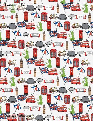 Read Online London, UK Lined Journal: Medium Lined Journaling Notebook, London, UK London Tourist Pattern Jb85 Cover, 8.5x11, 204 Pages -  | PDF