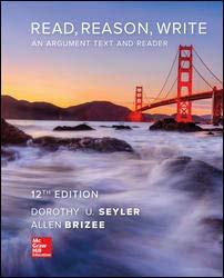 Full Download Read, Reason, Write: An Argument Text and Reader - Dorothy U Seyler file in ePub