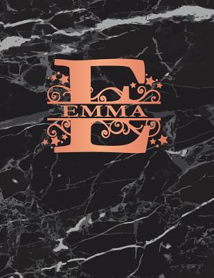 Read Online Emma: Personalized Journal Notebook for Women or Girls. Monogram Initial E with Name. Black Marble & Rose Gold Cover. 8.5 X 11 110 Pages Lined Journal Paper -  file in PDF