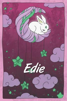 Read Online Edie: personalized notebook sleeping bunny on the moon with stars softcover 120 pages blank useful as notebook, dream diary, scrapbook, journal or gift idea - Jenny Illus | ePub