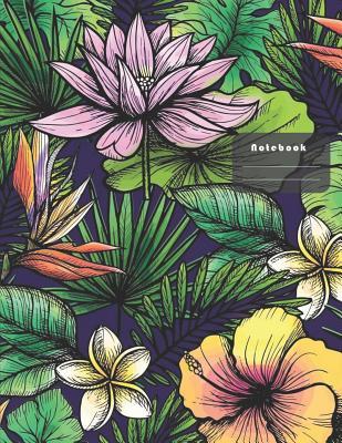 Read Online Notebook: Tropical Floral Design - Exercise Notebook for School, College, Work, Business Notes, Personal Journaling, Planning, Hand Lettering Perfect Gift / Present (120 wide ruled pages, Letter Size / 8,5 x 11 inches) -  | ePub