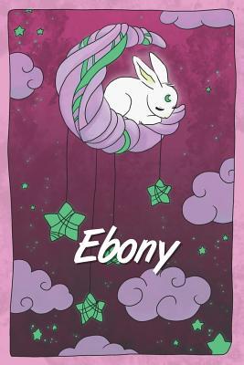 Read Ebony: personalized notebook sleeping bunny on the moon with stars softcover 120 pages blank useful as notebook, dream diary, scrapbook, journal or gift idea - Jenny Illus | ePub