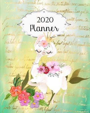 Read Online 2020 Planner: Llama Daily, Weekly & Monthly Calendars January through December Green Gold Floral Flowers - Jml Studios file in PDF