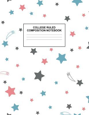 Download College Ruled Composition Notebook: Cute Blank Lined Journal to Write In with White Paper Rule Pages for School Subject and Writing Pad: Design Code A4 7543 - Nifty Prints | ePub