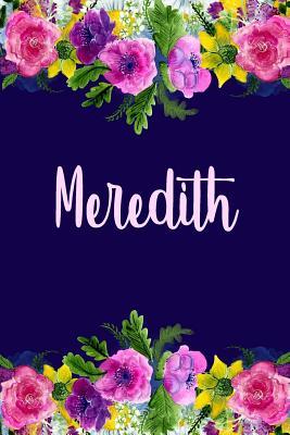 Read Online Meredith: Personalized Name Pink Floral Design Matte Soft Cover Notebook Journal to Write In. 120 Blank Lined Pages -  file in ePub