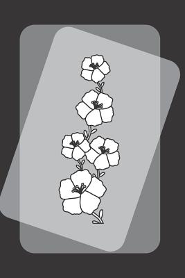 Download Notebook: with white flowers on the cover 6 X 9 150 white pages with gray black lines - 75 sheets - for journaling or note taking, doodling, drawing, sketching in gloss soft cover -  file in PDF