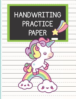 Download Handwriting Practice Paper: Notebook with Blank Dotted Lined Writing Sheets For Grades K-2 - Cute Unicorn Cover Handwriting Workbook - Urban Lighthouse Journals file in ePub