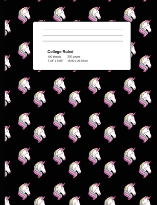 Read College Ruled 200 Pages: Black Unicorn Head Composition Notebook, Unicorn Lover College Composition Book, Notebook For Girls That Love Magical Unicorns - Noteworthy Publications file in ePub