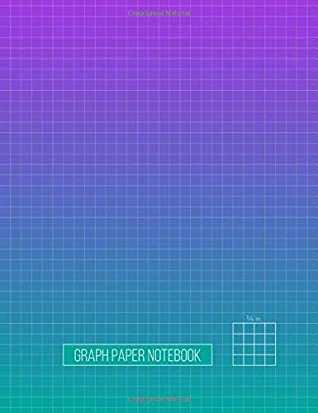 Read Graph Paper Notebook: Quad Ruled 1/4 Inch Squares  4 Squares per Inch - Double Sided Sheets - Composition Book - Purple Teal Blue Ombre (100 Grid Ruled Pages  4x4) -  | PDF