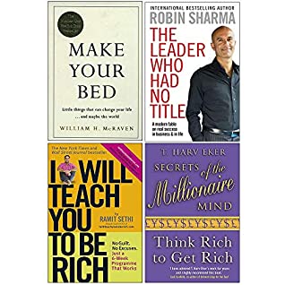 Full Download Make Your Bed [Hardcover], The Leader Who Had No Title, I Will Teach You To Be Rich, Secrets of the Millionaire Mind 4 Books Collection Set - Admiral William H. McRaven | ePub