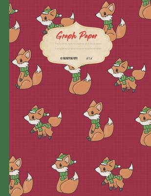 Read Online Graph paper: Cute Christmas foxes theme cover. Large US letter 8.5x11. 5x5 engineering 1/2 inch graphing grid. - Red Bear Trackers & Planners file in ePub